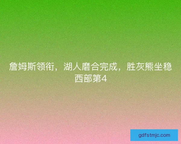 詹姆斯领衔，湖人磨合完成，胜灰熊坐稳西部第4