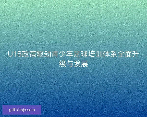 U18政策驱动青少年足球培训体系全面升级与发展